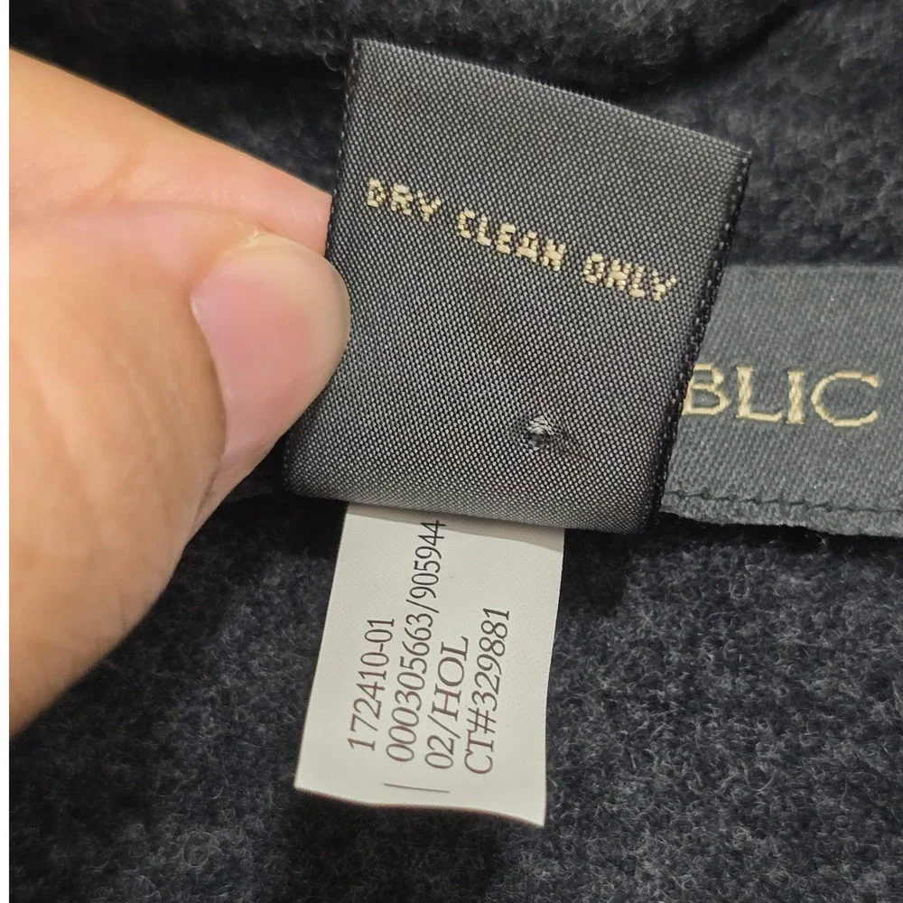 Banana Republic Wool Blend Shirt Jacket Mens SZ L Gray Shacket Heritage Layering
